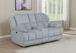 Waterbury Grey Fabric Power Recliner Loveseat