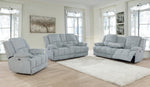 Waterbury Grey Fabric Power Recliner Loveseat