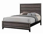 Watson 5-Pc Grey Oak/Black Wood King Bedroom Set