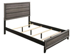 Watson Grey Oak/Black Wood Full Panel Bed