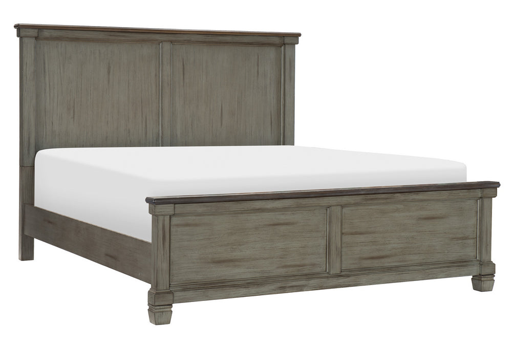 Weaver Antique Gray Wood Cal King Bed