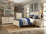 Weaver Antique White Wood Cal King Bed