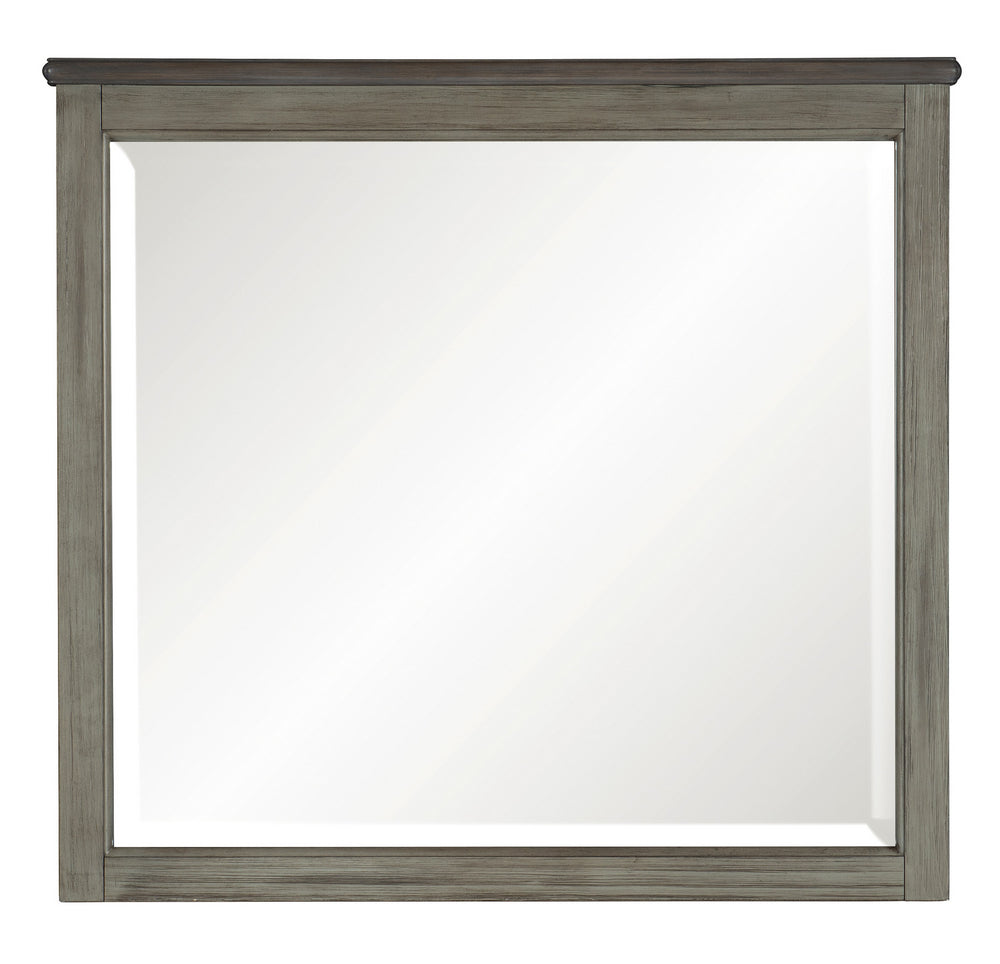 Weaver Coffee/Antique Gray Wood Dresser Mirror