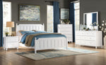 Wellsummer White Wood Full Bed