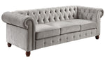 Welwyn 2-Pc Gray Velvet Fabric Sofa Set (Oversized)