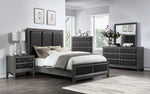 West End Wire-Brushed Gray Wood 2-Drawer Nightstand