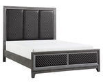 West End Wire-Brushed Gray Wood Cal King Bed