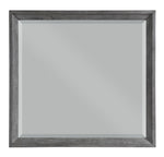 West End Wire-Brushed Gray Wood Dresser Mirror