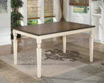 Whitesburg 6-Pc Brown/Cottage White Wood Dining Table Set