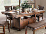 Wichita Light Walnut Wood Dining Table