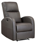 Wiley Brown Faux Leather Power Recliner