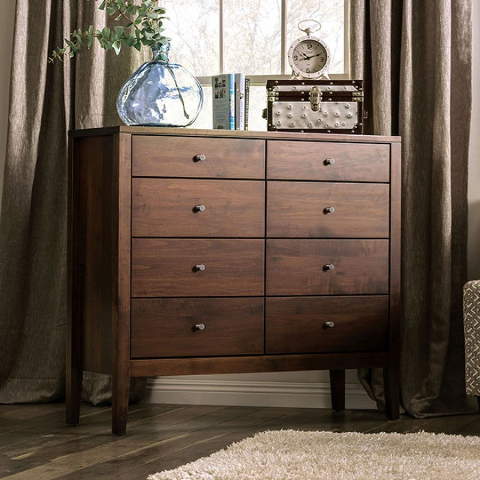 Willamette I Walnut Wood 8-Drawer Chest