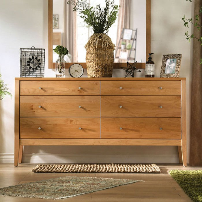 Willamette II Natural Wood 6-Drawer Dresser