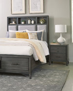 Wittenberry Gray Wood King Bed with LED Light