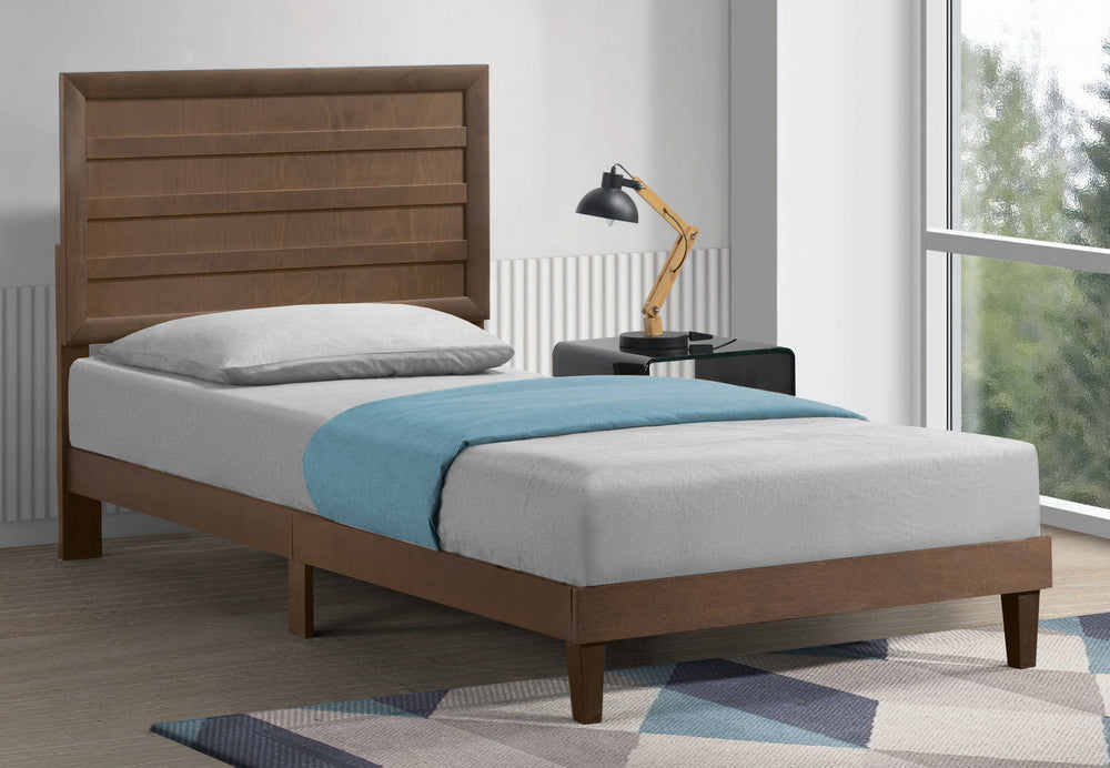 Wynne Brown Wood Twin XL Platform Bed