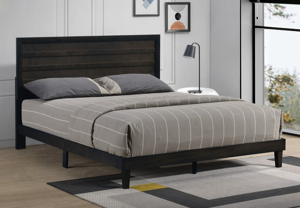 Wynne Cappuccino Wood Queen Platform Bed