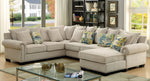 Skyler Ivory Fabric RAF Sectional (Oversized)