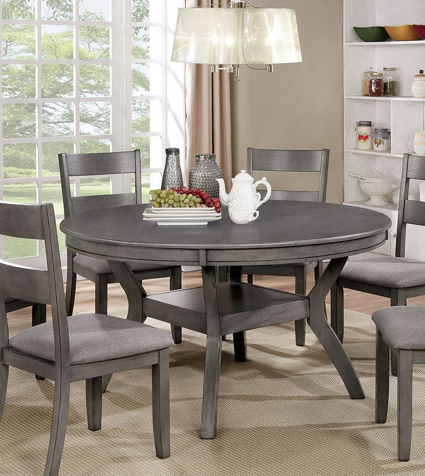 Juniper Gray Wood Round Dining Table