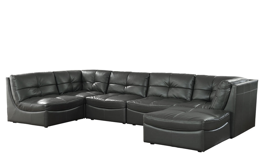 Libbie 6-Pc Leather Gel Modular Seating Set