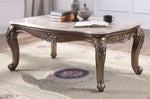 Jayceon Marble/Champagne Wood Coffee Table