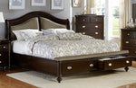 Marston Cherry Wood Cal King Storage Bed (Oversized)