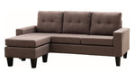 Douglas 2-Pc Dark Brown Reversible Sectional