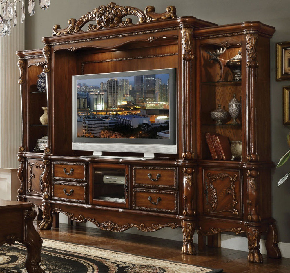 Dresden Cherry Entertainment Center with TV Console (Oversized)