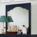 Diane Blue Glass/Solid Wood Frame Mirror