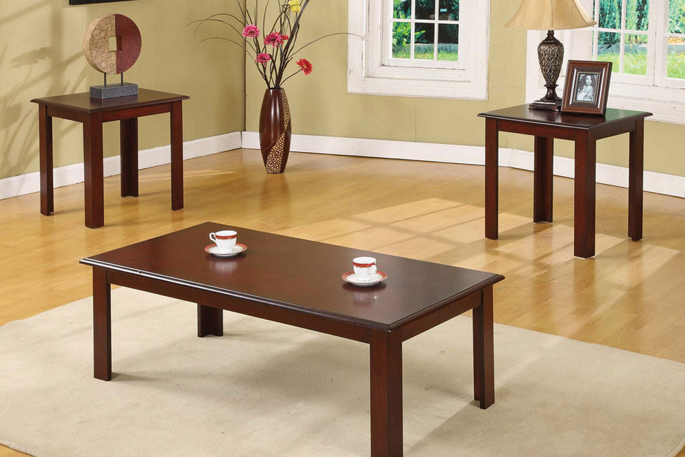 Kailey 3-Pc Espresso Wood Table Set