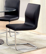 Lodia 2 Black Leatherette/Metal Side Chairs