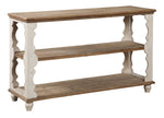 Alwyndale Brown/Antique White Wood Console Sofa Table