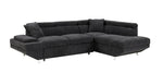 Foreman Black Fabric RAF Sectional w/ Sleeper