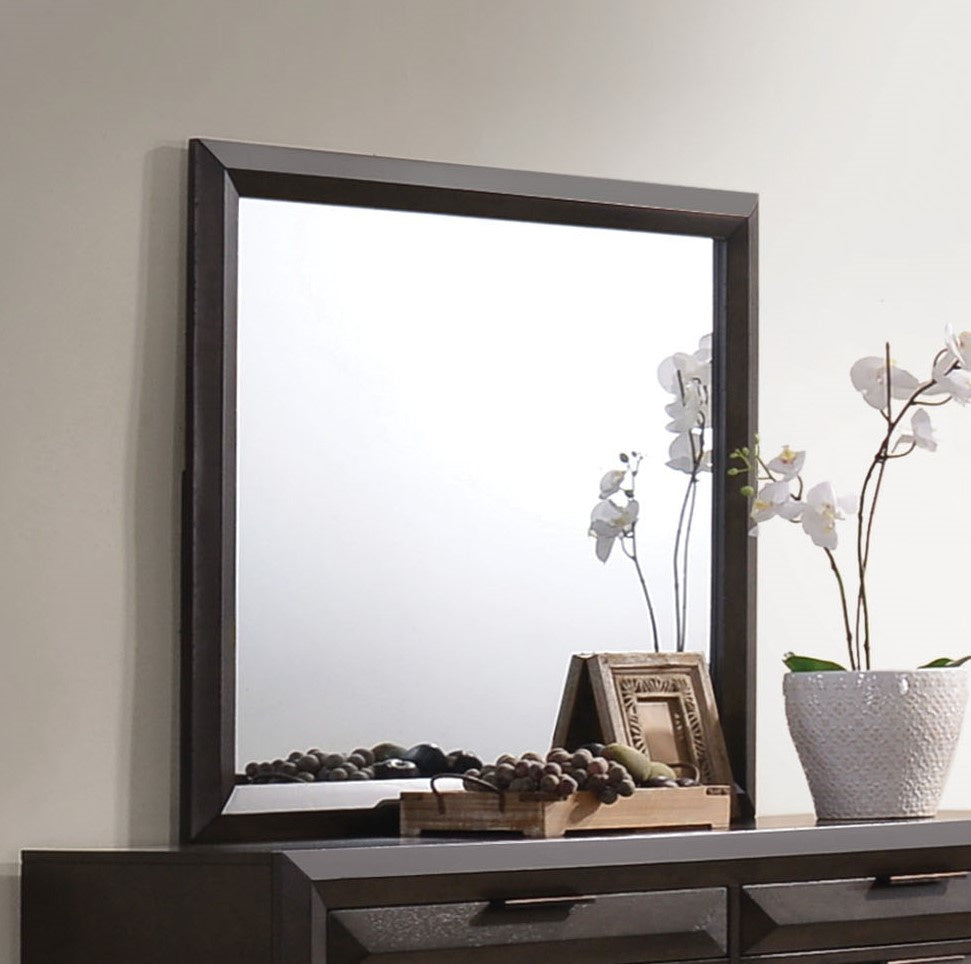 Merveille Espresso Wood Frame/Glass Dresser Mirror