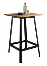 Jacotte Natural Wood/Black Steel Bar Table