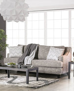 Erika Gray Plush Microfiber 2-Seat Sofa