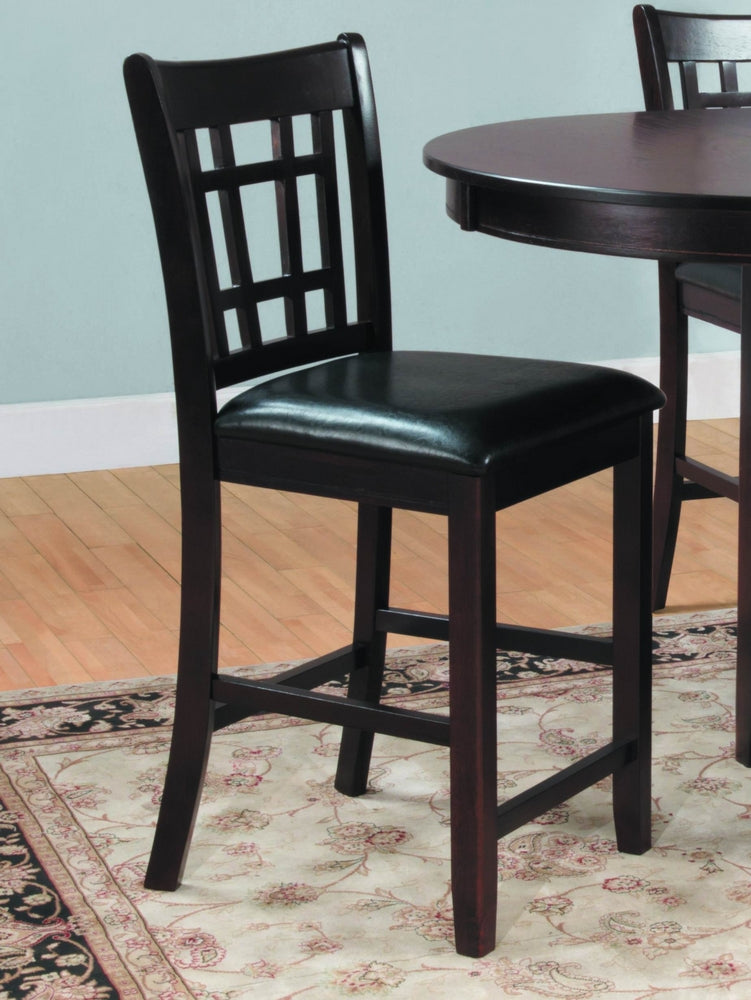 Junipero 2 Dark Cherry Wood Counter Height Chairs