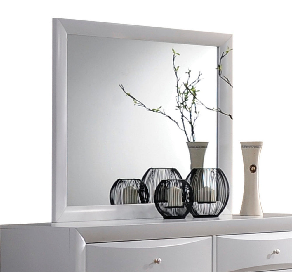 Ireland White Wood Frame Dresser Mirror