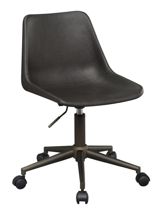 Mahsa Brown Leatherette Adjustable Office Chair