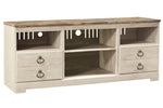 Willowton Whitewash Wood Large TV Stand