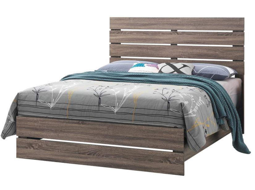 Brantford Barrel Oak Wood King Panel Bed