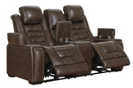 Game Zone Bark Power Recliner Loveseat