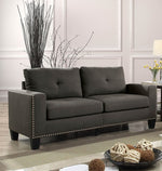 Attwell Gray Linen-Like Fabric Sofa