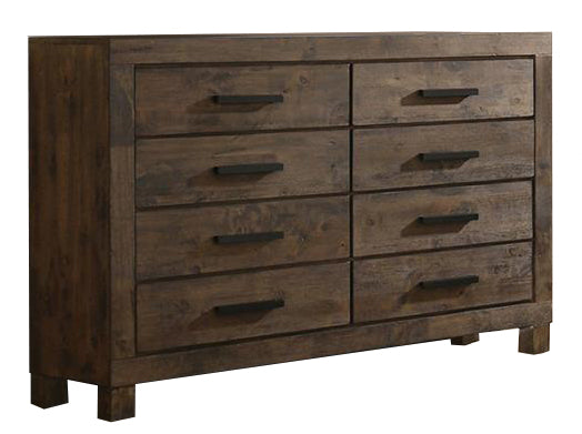 Woodmont Rustic Golden Brown Wood 8-Drawer Dresser