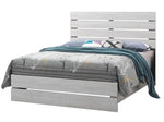 Marion Coastal White Wood King Panel Bed