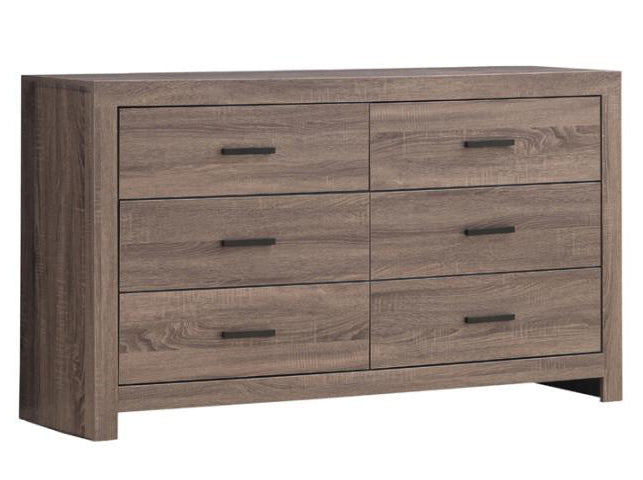 Brantford Barrel Oak Wood 6-Drawer Dresser