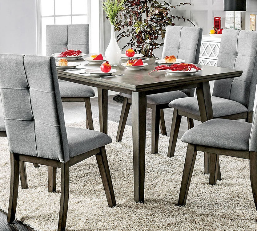 Abelone Gray Wood Rectangular Dining Table