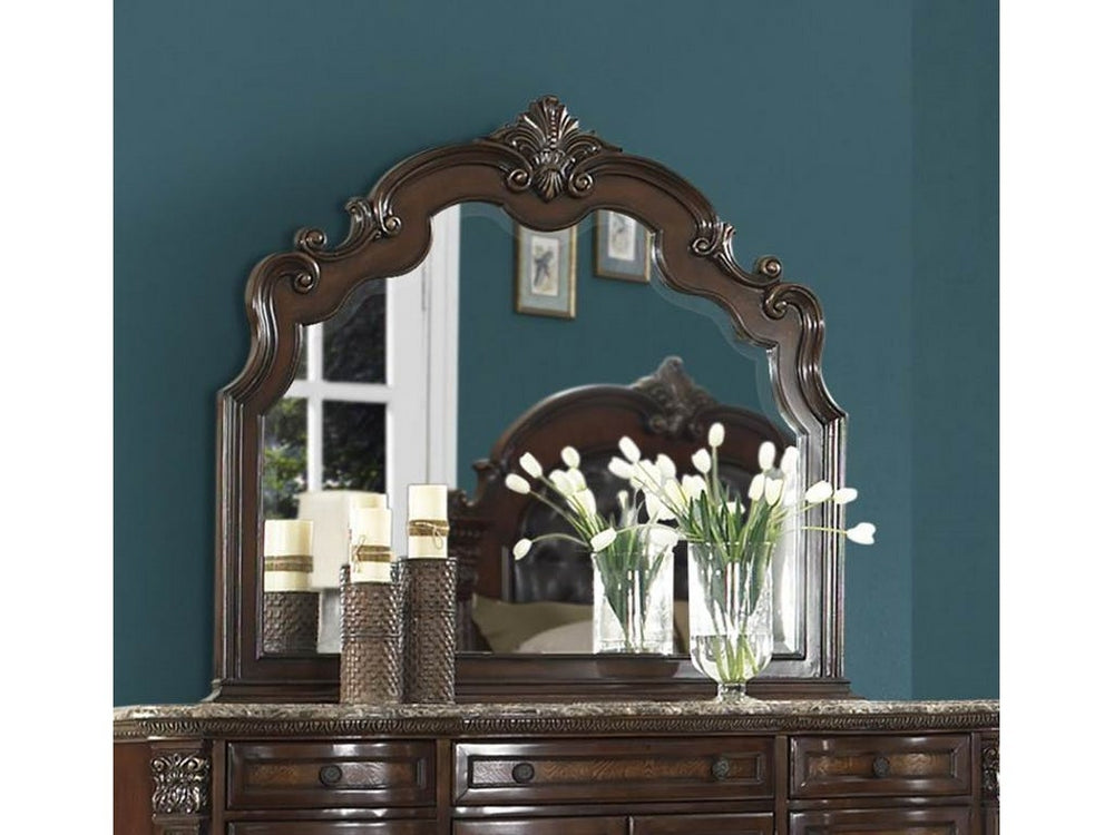 Antoinetta Warm Cherry Wood Frame Dresser Mirror