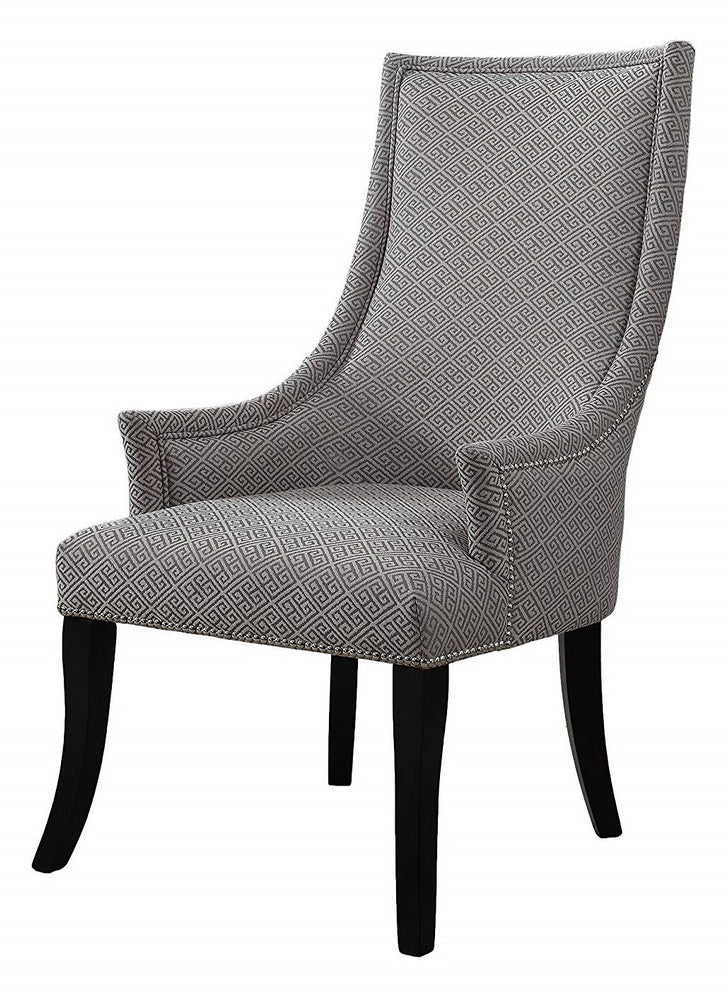 Audrey 2 Taupe Pattern Fabric Side Chairs