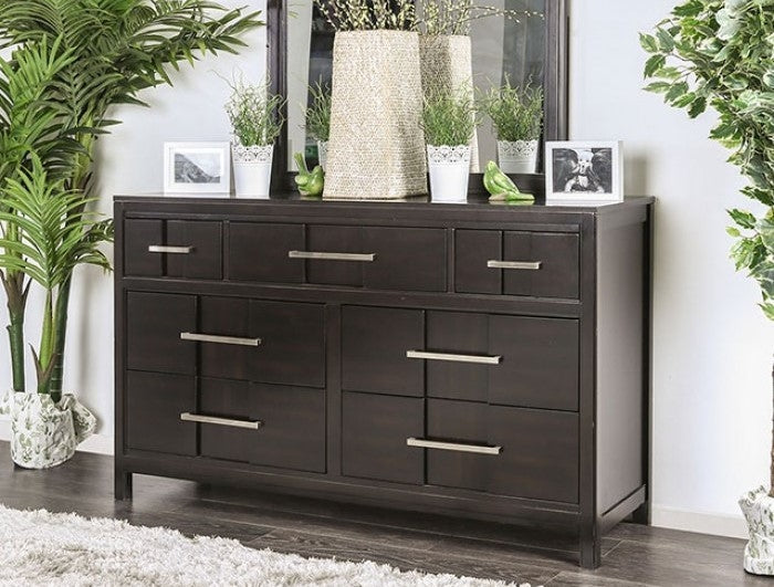 Berenice Espresso Solid Wood Dresser