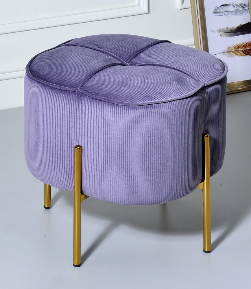 Bergia Lavender Velvet Ottoman